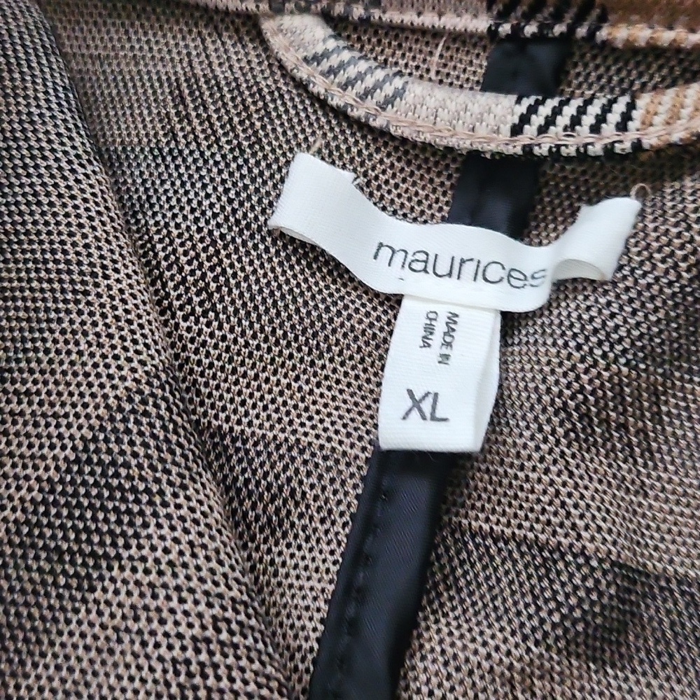Maurices Caramel, Tan, and Brown Checkered Blazer NWOT - Picture 12 of 16